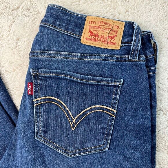 Levis 535 Super Skinny Jeans Womens Size 28x30 Denim Stretch Mid Rise Jegging - Picture 4 of 10